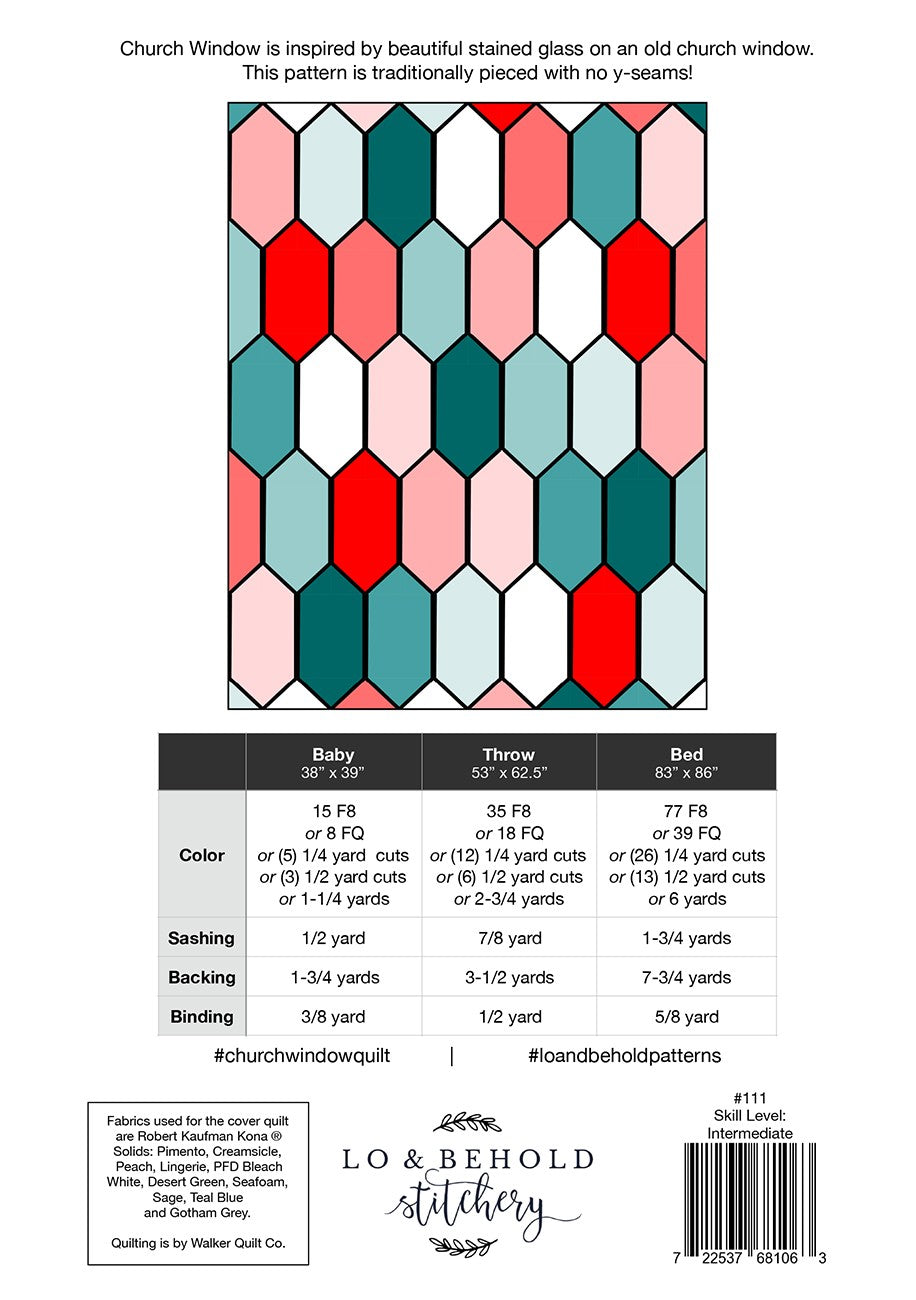 Church Window Quilt Pattern (3882068246573)