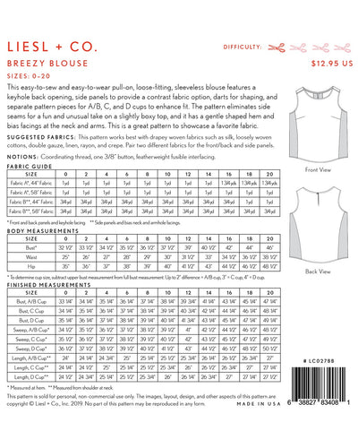 Breezy Blouse Sewing Pattern (5472652820645)