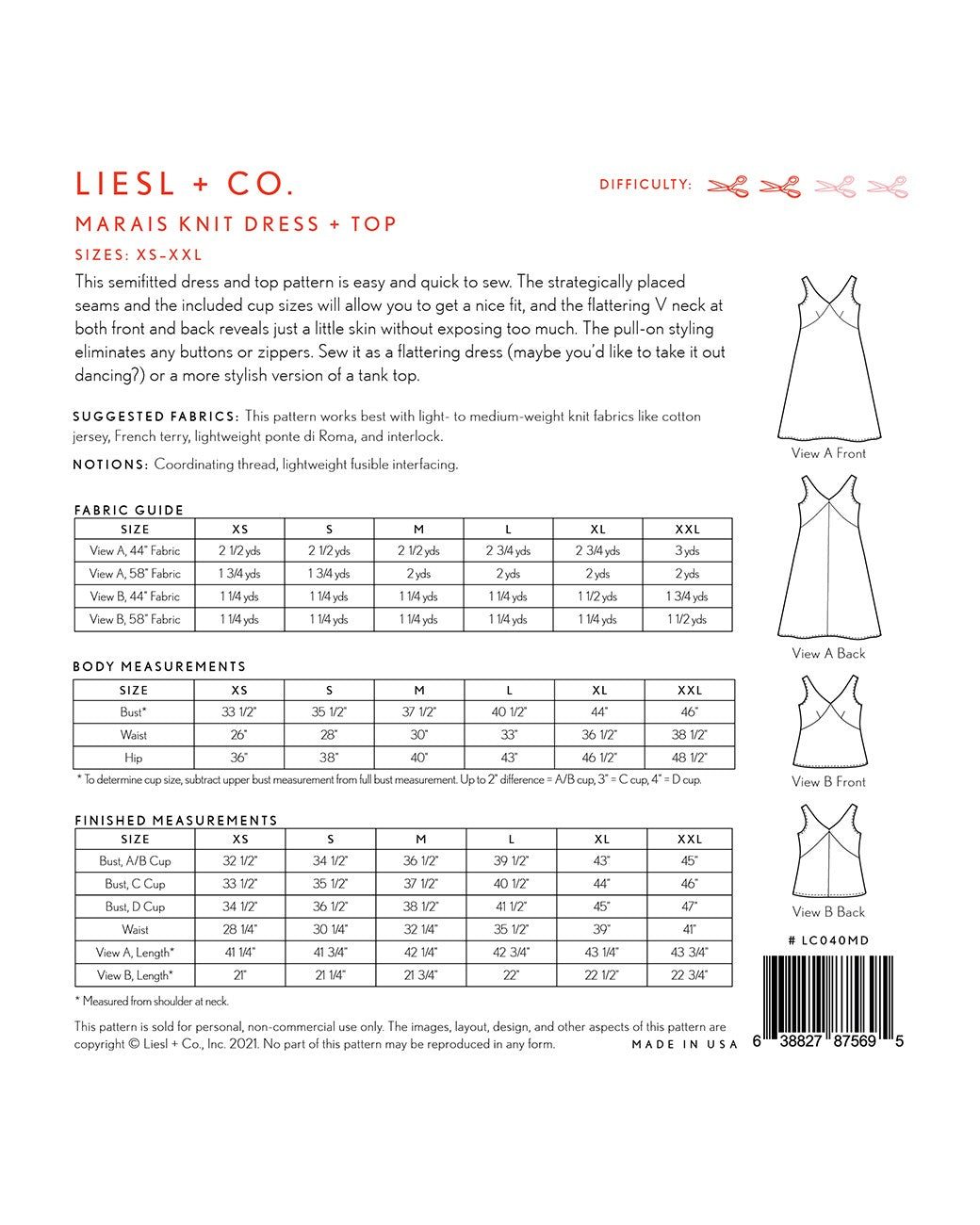 Marais Knit Dress + Top Sewing Pattern