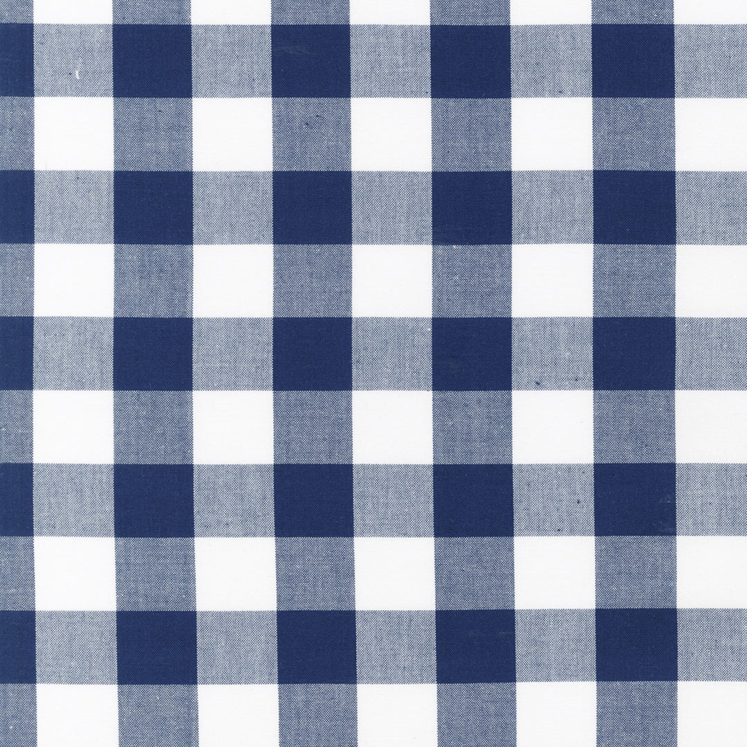 Robert Kaufman Carolina 1in. Gingham Navy Fabric for Quilting and Apparel (4885673672749)