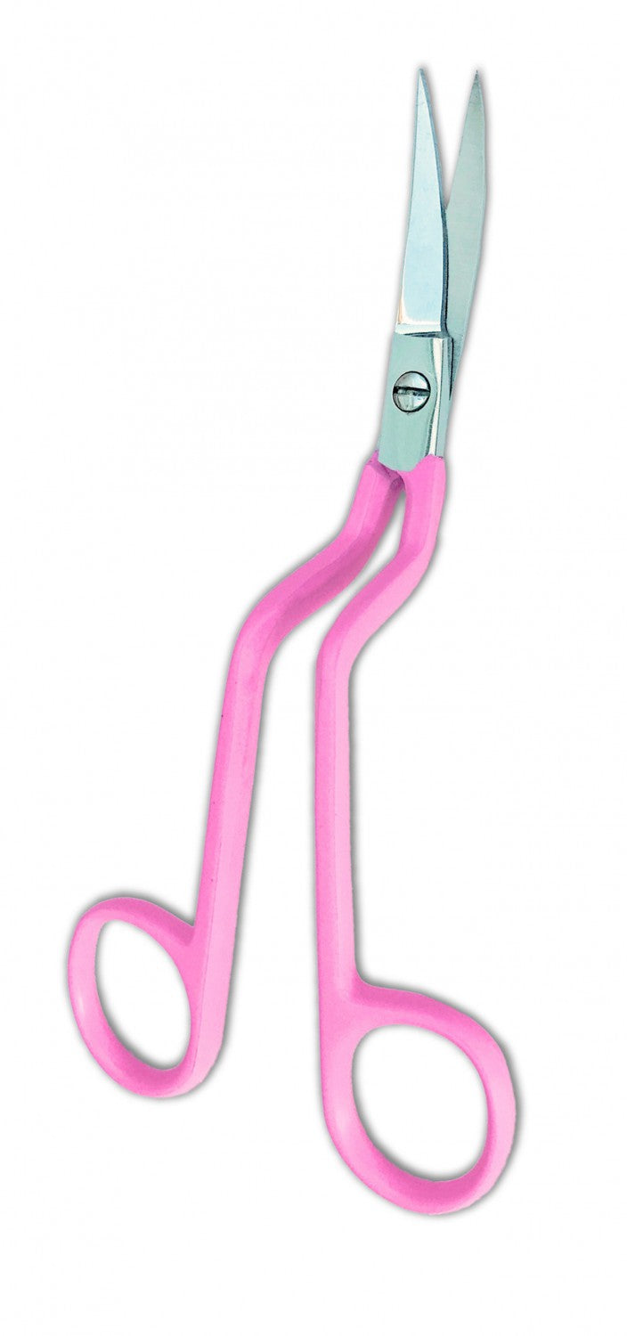 6in. Double Curved Embroidery Scissors Pink (4738832924717)