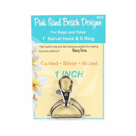 Pink Sand Beach Designs 1 Inch Swivel Hook and D Ring (655970500653)