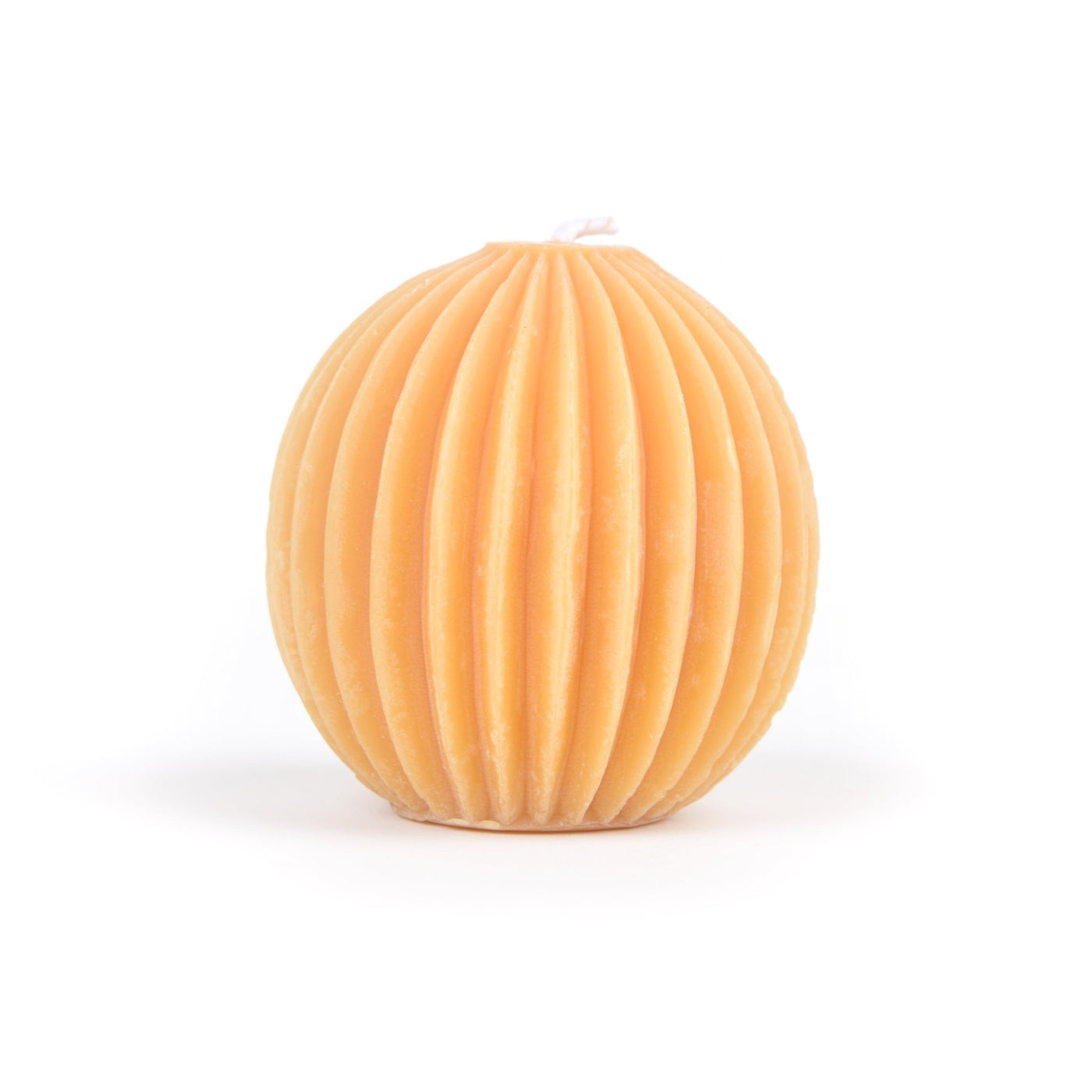 Honey Candles 3 Inch beeswax fluted sphere candle (401137598504)