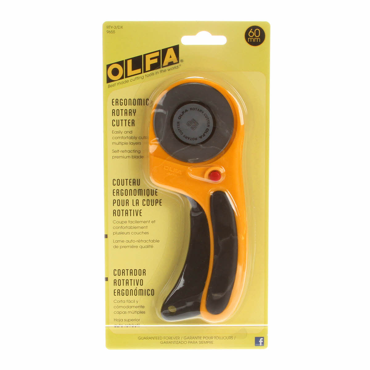 60mm Ergonomic Rotary Cutter by OLFA (4495198847021)