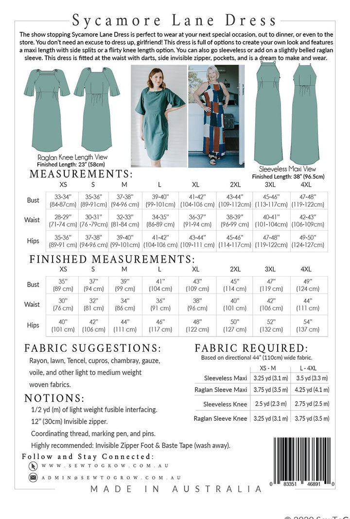 Sycamore Lane Dress Sewing Pattern (6042803765413)