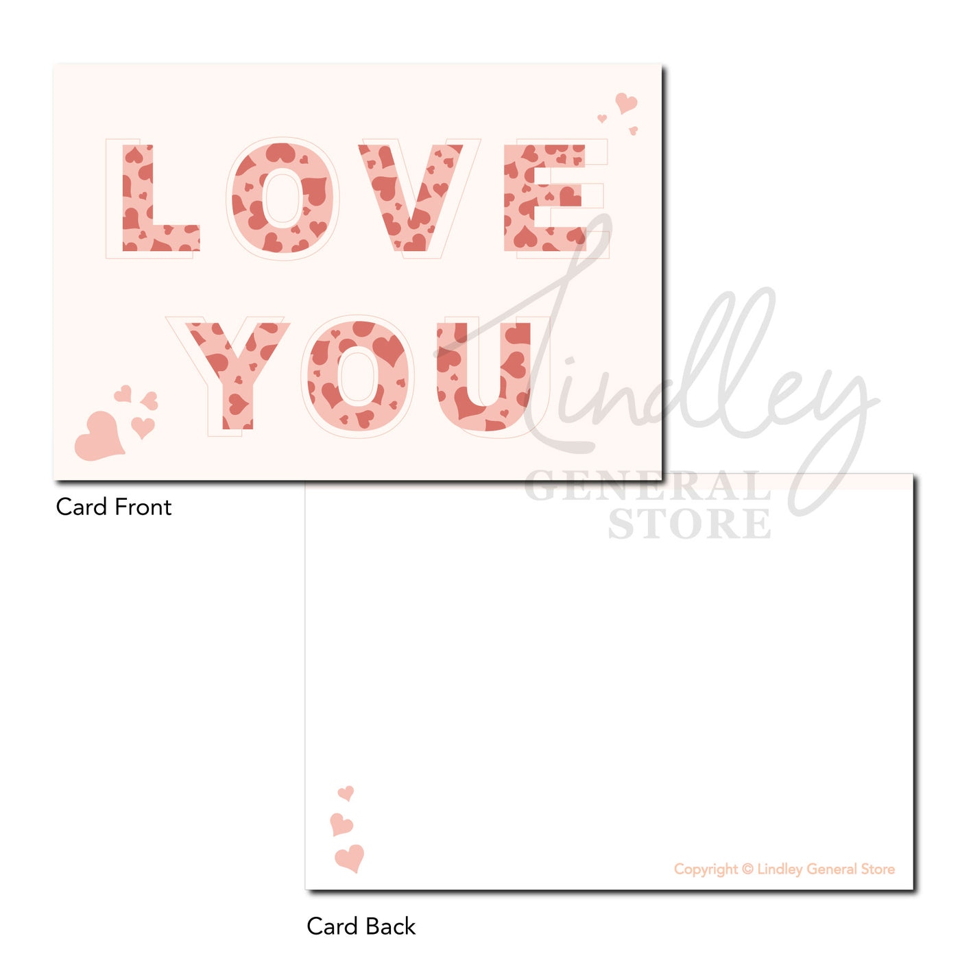 Valentine's .pdf Card and Envelope Set Pink