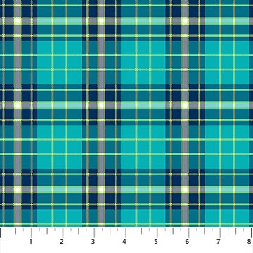Piccadilly Large Plaid Turquoise