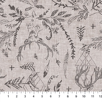 Forest Fable Stags Taupe